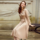 Windbreaker High-end Coat Irregular Pleated Dress Windbreaker
